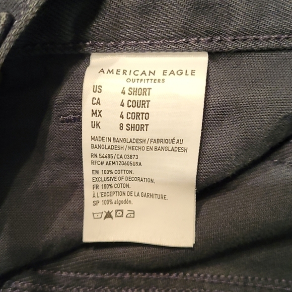 AMERICAN EAGLE Denim High Rise Short Jeans 29 x 26 Size 4 - Picture 5 of 10